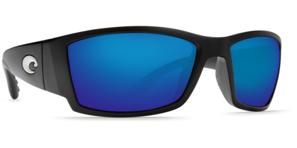 Costa Del Mar Corbina Polarized Sunglasses Matte Black Blue Mirror Poly